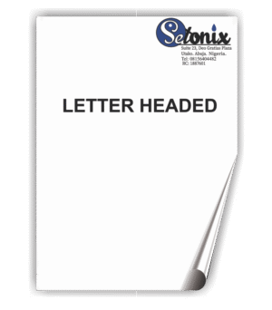 Letter Headed Paper